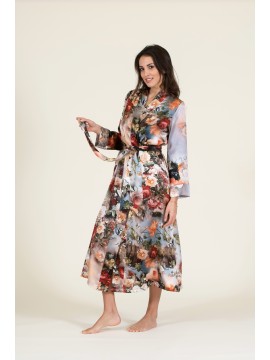 Clara Rossi Spring Garden Silk Robe